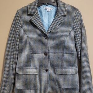 Pendleton Wool Multi-colored Plaid Blazer With Poc